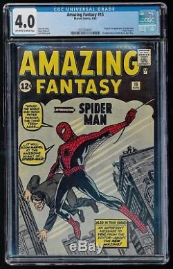 Amazing Fantasy #15 CGC 4.0 No Chipping, Perfect Centering! Great Color