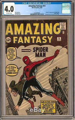 Amazing Fantasy #15 CGC 4.0 (OW) 1st appearnace of Spider-Man No Chipping