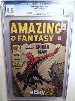 Amazing Fantasy #15 CGC 4.5 1st Spider-Man Unrestored