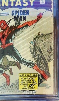 Amazing Fantasy 15 CGC. 5 1st Spider-Man SS Stan Lee, Complete