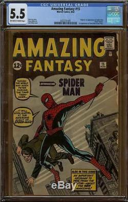 Amazing Fantasy #15 CGC 5.5 1st Appearance of Spider-Man
