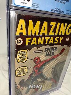 Amazing Fantasy #15 CGC 6.0 Unrestored Marvel 1st Spider-Man RARE -WHITE PAGES-