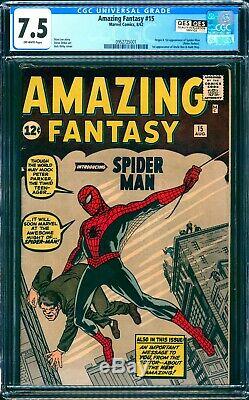 Amazing Fantasy #15 CGC 7.5! Marvel Comics 1962 Origin & 1st app Spider-Man