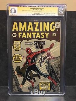 Amazing Fantasy 15 CGC 8.0 restored Signature Series Stan Lee Spider-man