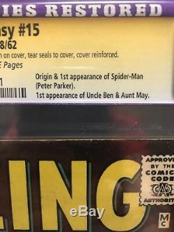 Amazing Fantasy 15 CGC 8.0 restored Signature Series Stan Lee Spider-man