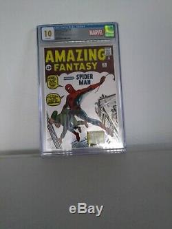 Amazing Fantasy 15 CGC. Printed on pure Silver with coa# 250