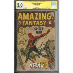 Amazing Fantasy 15 CGC Stan Lee Signature Series 2.0 Spiderman 1st Appearance