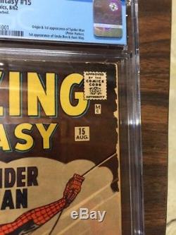Amazing Fantasy 15 Cgc 4.0 Off-white Pages Gorgeous 1st Appearance Spider-man