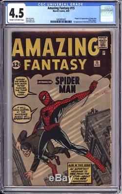 Amazing Fantasy #15 Cgc 4.5 1st Appearance Of Spider-man