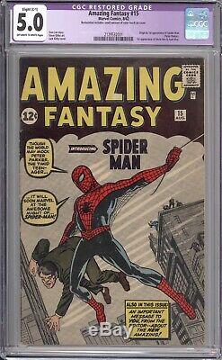 Amazing Fantasy #15 Cgc 5.0 1962 / 1st Appearance Of Spider-man