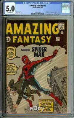 Amazing Fantasy #15 Cgc 5.0 Ow Pages