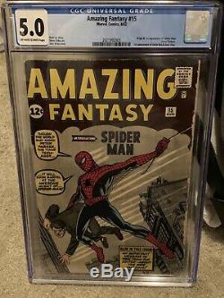 Amazing Fantasy 15 Cgc 5.0 Ow-white Pages Origin & 1st App Spiderman 2021992003