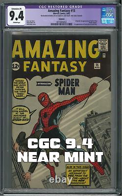 Amazing Fantasy 15 Cgc 9.4 Nm Super High Grade Spider-man Origin 1962