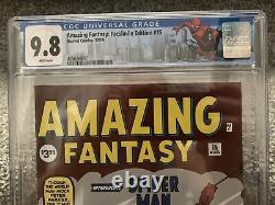 Amazing Fantasy #15 Facsimile CGC 9.8 Spider-Man Stan Lee Ditko Kirby NO BARCODE