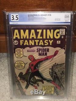 Amazing Fantasy #15 PGX 3.5 1962 1st Spider-Man! Holy Grail! Like CGC! G11 cm