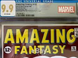 Amazing Fantasy #15 Silver Foil Cgc 9.9 Mint First Release (648/1000)