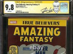 Amazing Fantasy #15 True Believers CGC 9.8 SS STAN LEE First SPIDER-MAN Marvel
