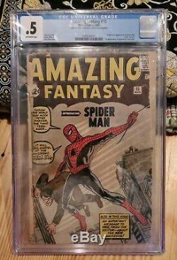Amazing Fantasy #15 Vol 1 CGC 0.5 1st App of Spider-Man 1962 Book is Complete