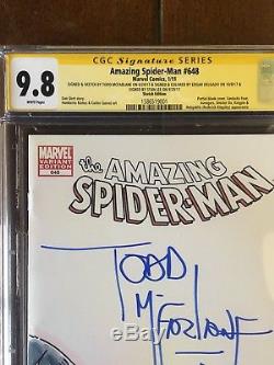 Amazing SPIDER MAN 648 CGC SS 9.8 Sketch By Todd Mcfarlane Signed By Stan Lee