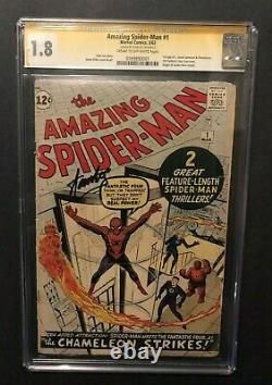 Amazing Spider-Man #1 1963 SS CGC 1.8 Stan Lee signed MARVEL