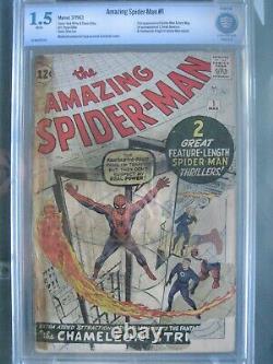 Amazing Spider-Man #1 CBCS 1.5 WP (like CGC) Marvel 1963 1st app Chameleon