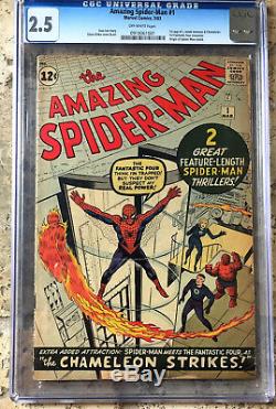 Amazing Spider-Man #1 CGC 2.5 Silver Age March 1963 Key Grail Comic Classic