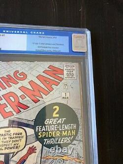 Amazing Spider-Man 1 CGC 3.0 CR To OW Pgs. March 1963 Old Label Hot Key
