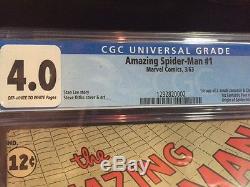 Amazing Spider-Man 1 CGC 4.0 OW-W NO RESERVE