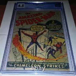 Amazing Spider-Man 1 CGC 4.5 1st Fantastic Four Crossover