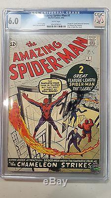 Amazing Spider-Man #1 CGC 6.0 White Pages Case Signed By Stan Lee with COA
