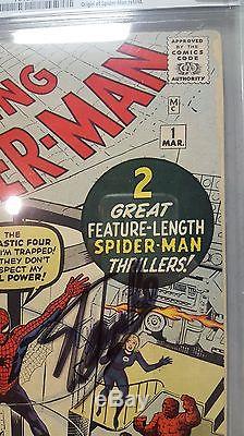 Amazing Spider-Man #1 CGC 6.0 White Pages Case Signed By Stan Lee with COA