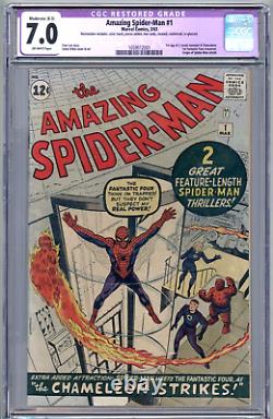 Amazing Spider-Man 1 CGC 7.0 1st Fantastic Four Crossover