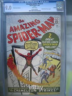Amazing Spider-Man #1 CGC 9.0 WP GRR Silver Age Marvel Comics 1966
