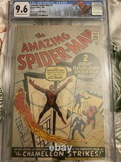 Amazing Spider-Man #1 CGC 9.6 1966 GGR Rare! After Fantasy #15! L7 272 cm
