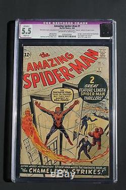 Amazing Spider-Man #1 (Marvel 1963) CGC FN- 5.5 Apparent Slight (A)