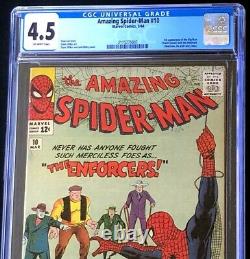Amazing Spider-Man #10 CGC 4.5 1st Big Man & Enforcers! Marvel Comic 1964