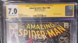 Amazing Spider-Man #100 CGC 7.0 SS signed by Stan Lee