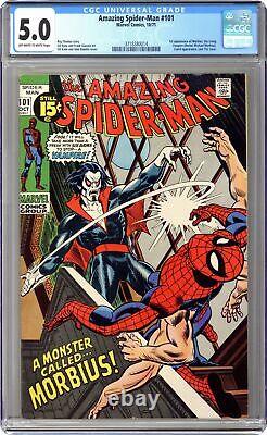 Amazing Spider-Man #101 CGC 5.0 1971 3718380014 1st app. Morbius