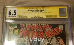 Amazing Spider-Man 101 CGC SS x3 6.5 1st Morbius Stan Lee, Romita Sr, Roy Thomas