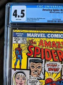 Amazing Spider-Man 121 CGC 4.5 VG+, Vol. 1, Marvel Comics, White pages, key iss