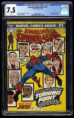 Amazing Spider-Man #121 CGC VF- 7.5 White Pages Death of Gwen Stacy! Marvel 1973