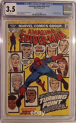 Amazing Spider-Man #121 Death of Gwen Stacy CGC 3.5, WHITE PAGES, John Romita