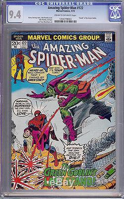 Amazing Spider-Man #122 CGC 9.4 1973 Death Green Goblin! E6 123 1 cm clean