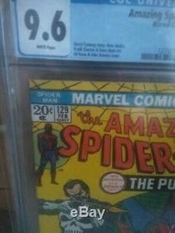 Amazing Spider-Man #129 1974 CGC Graded 9.6 1st Appearance Punisher White Page