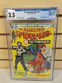 Amazing Spider-Man #129 1974 MARVEL 1st Appearance of The Punisher CGC 3.5