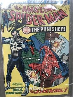 Amazing Spider-Man # 129 CGC 6.0 SS 1st Punisher Appearance, Signed Stan Lee