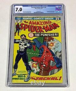 Amazing Spider-Man #129 CGC 7.0 KEY! WHITE PAGES! (1st Punisher!) 1974 Marvel