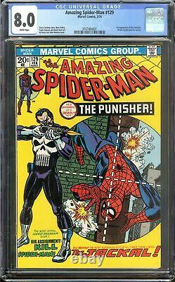 Amazing Spider-Man #129 CGC 8.0 First appearance of Punisher Marvel 1974 Key