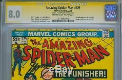 Amazing Spider-Man 129 CGC 8.0 SS GERRY CONWAY 1ST PUNISHER & JACKAL NETFLIX