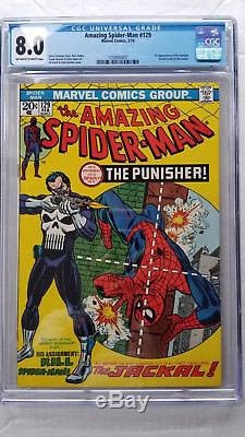 Amazing Spider-Man #129 CGC 8.0 VF OWW 1st Appearance Punisher